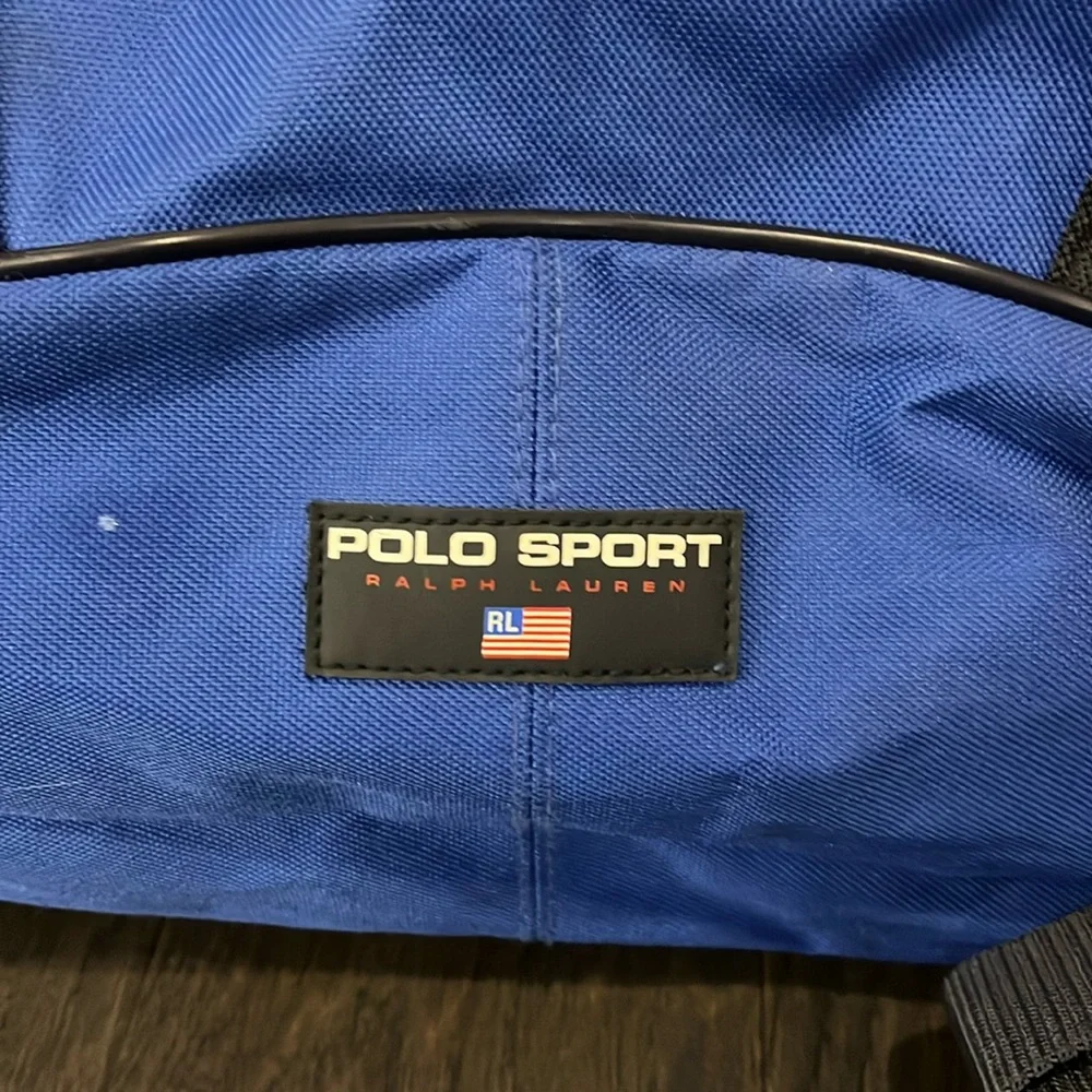 Polo Sport Ralph Lauren Vintage Duffel Duffle Bag Travel Gym blue 90s